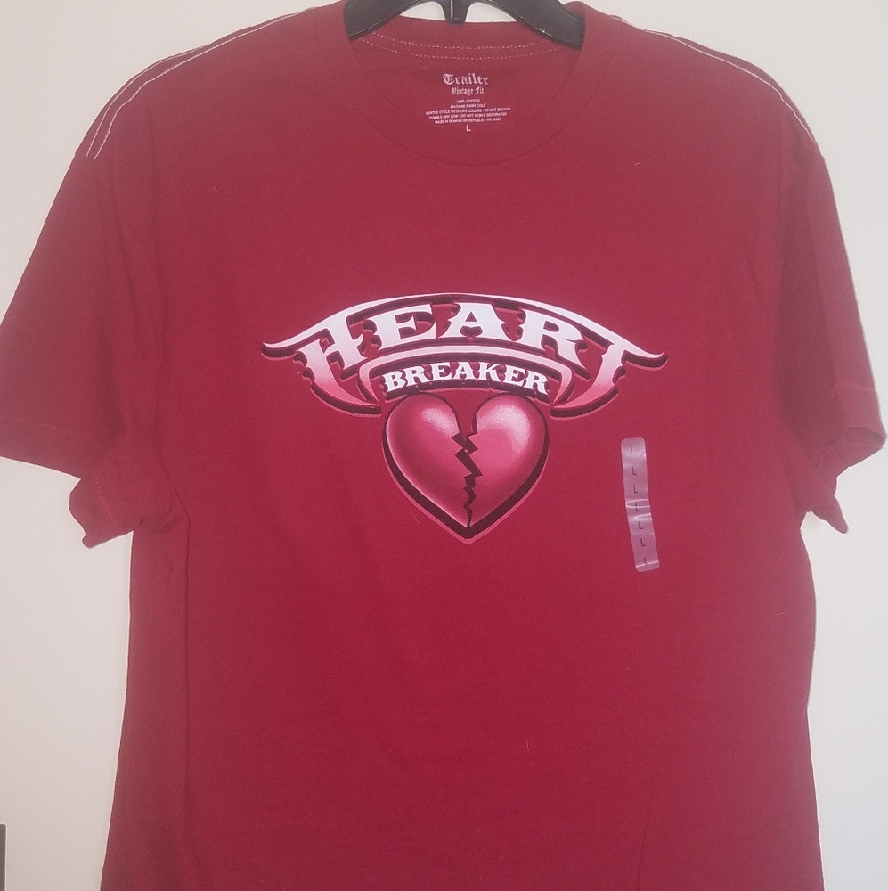 Red Trailer Brand Heartbreaker Shirt  Sz L  New